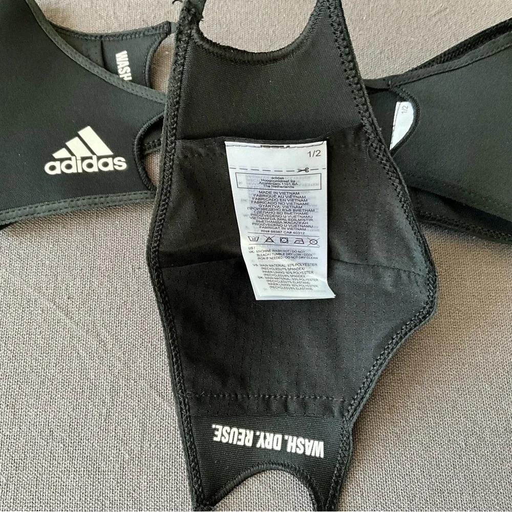Brand New 3 Pack Adidas Face Cover - Black - Size S Small - Smooth Lightweight